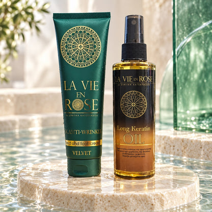 Special Offer | Long Keratin Oil 200ml + DK anti-wrinkle hand & foot cream Velvet 150ml